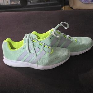 Adidas Light Green and Gray Athletic Shoes